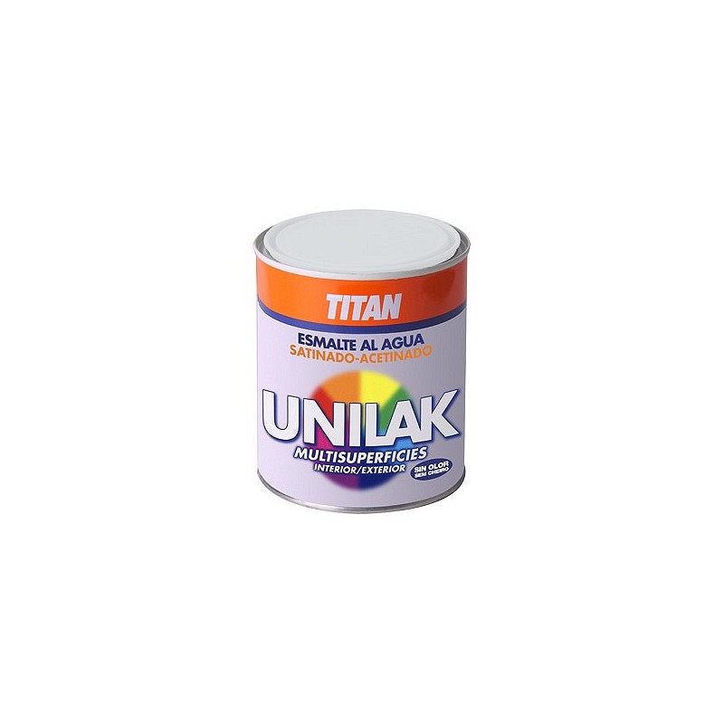 Compra Esmalte al agua unilak satinado 750 ml blanco TITAN 03F140034/5727953 al mejor precio