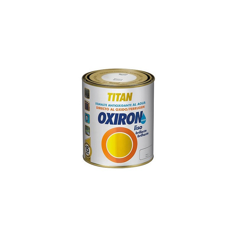 Compra Esmalte antioxidante agua oxiron liso brillante 750 ml blanco TITAN 01H456634/5805980 al mejor precio