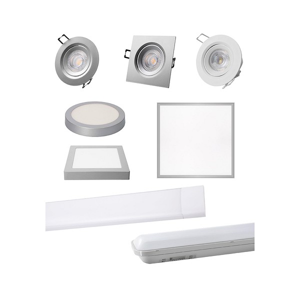 Regletas, downlights y pantallas led